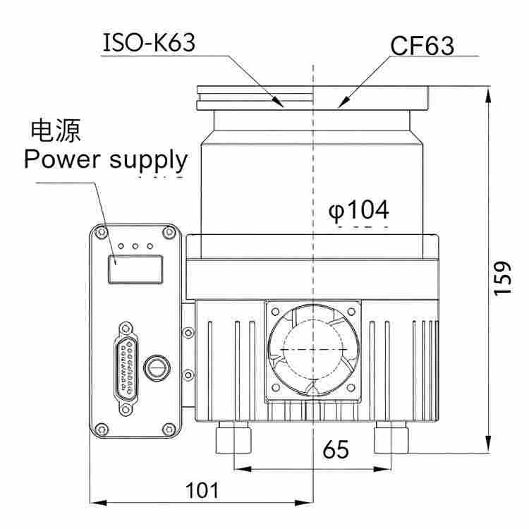 turbomolecular pump,integrated vacuum pump,high vacuum system,TXFB-80C,molecular pump,oil-free vacuum,vacuum coating equipment,lab vacuum pump,semiconductor vacuum,compact vacuum pump