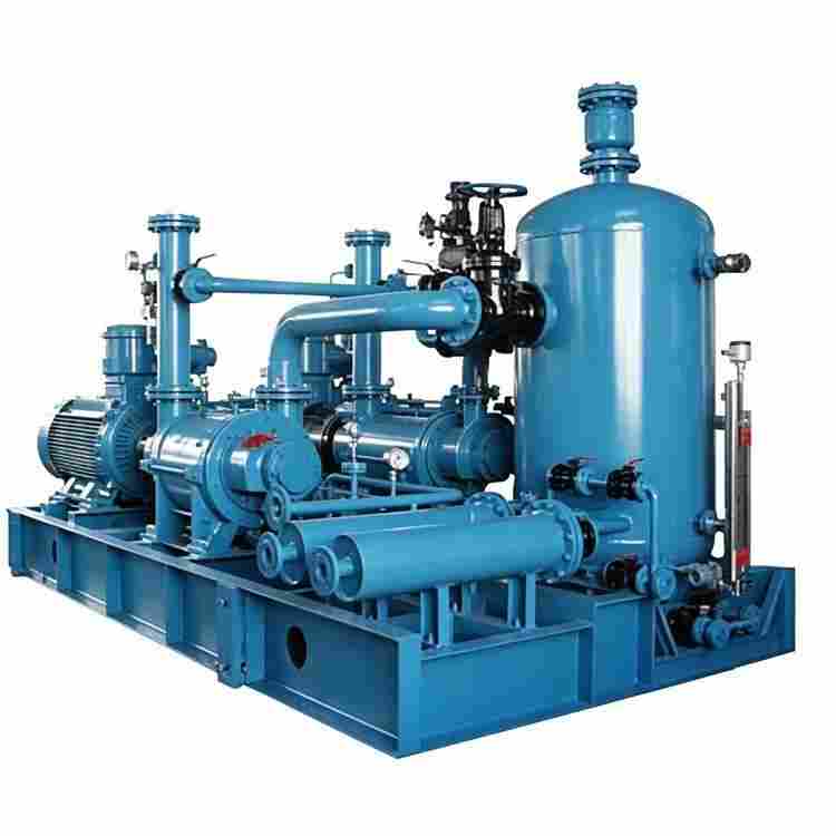 two stage liquid ring compressor, water ring vacuum pump, industrial gas compressor, explosion proof compressor, high pressure vacuum pump, chemical gas handling, isothermal compression, liquid ring pump manufacturer, vacuum system for petrochemical, corr
